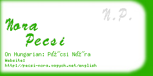 nora pecsi business card